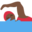 woman swimming, dark skin tone